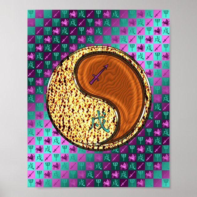 Sagittarius & Wood Dog Poster (Front)