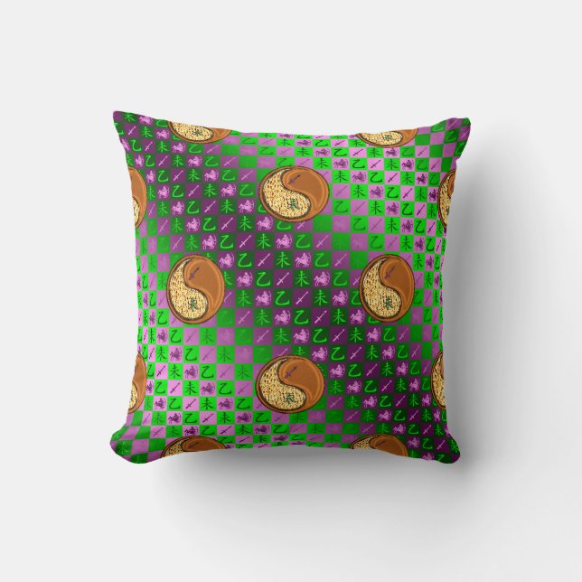 Sagittarius & Wood Goat Cushion (Front)