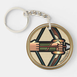 Sagittarius Z Key Ring