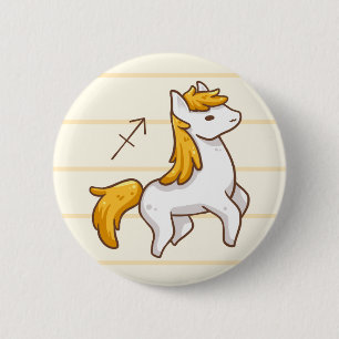 Sagittarius Zodiac Animal Button