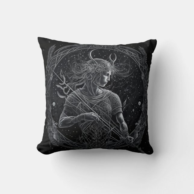 Sagittarius Zodiac Astrological  Cushion (Front)