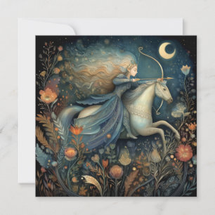Sagittarius Zodiac Astrology Celestial Birthday Card