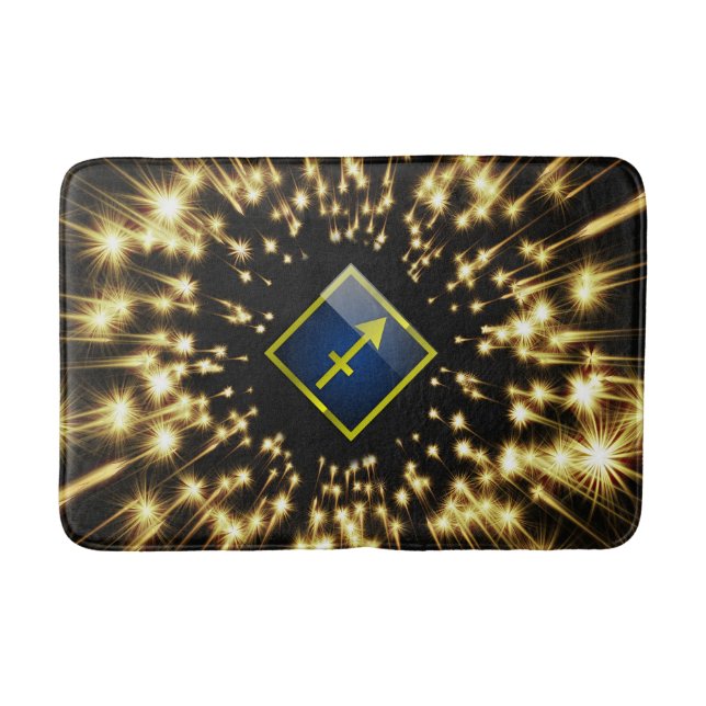 Sagittarius zodiac bath mat (Front)