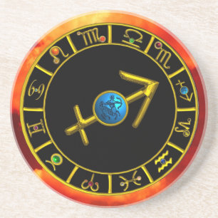 SAGITTARIUS ZODIAC BIRTHDAY JEWEL Astrology Chart Coaster
