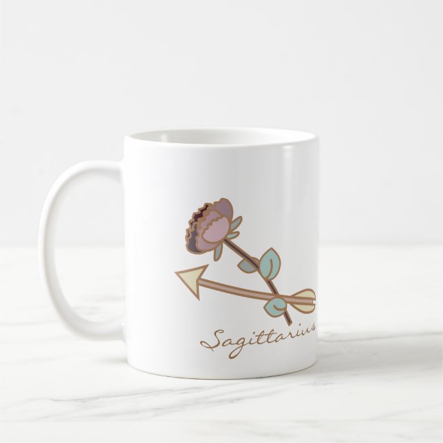 Sagittarius Zodiac Boho Coffee Mug (Left)