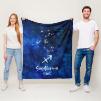 Sagittarius Zodiac Constellation Galaxy Monogram