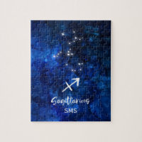 Sagittarius Zodiac Constellation Galaxy Monogram