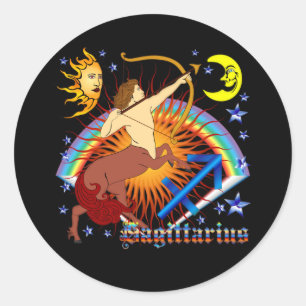 Sagittarius-Zodiac-Design-V-1 Classic Round Sticker