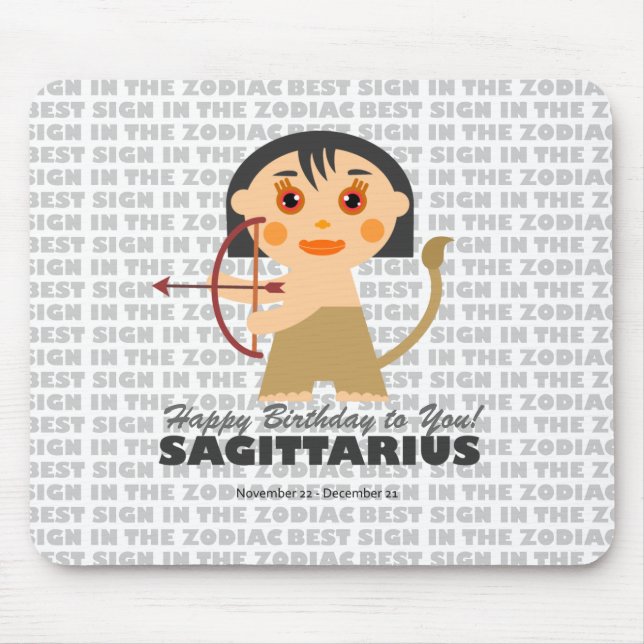 Sagittarius Zodiac for kids Mouse Pad (Front)