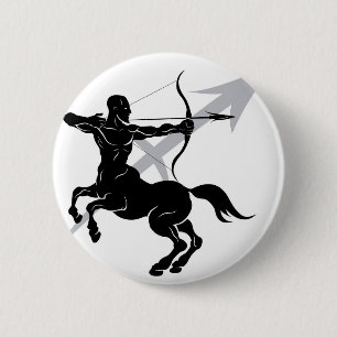 Sagittarius zodiac horoscope astrology sign 6 cm round badge