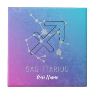Sagittarius Zodiac Horoscope Star Constellation Ceramic Tile