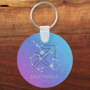 Sagittarius Zodiac Horoscope Star Constellation Key Ring