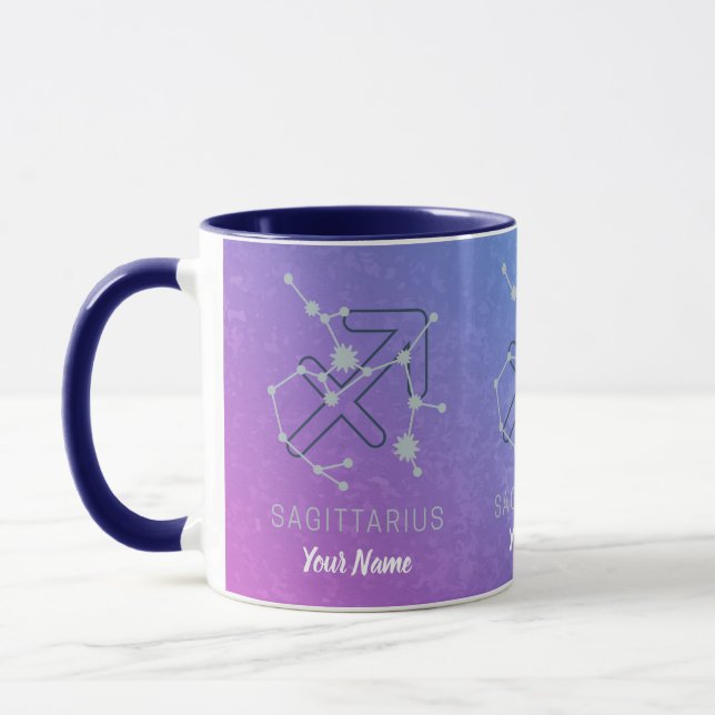 Sagittarius Zodiac Horoscope Star Constellation Mug (Left)