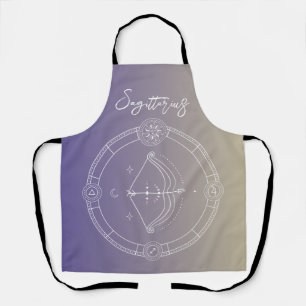 Sagittarius zodiac horoscope star sign gradient apron