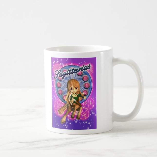Sagittarius Zodiac Mug With Cute Female Centaur (Right)