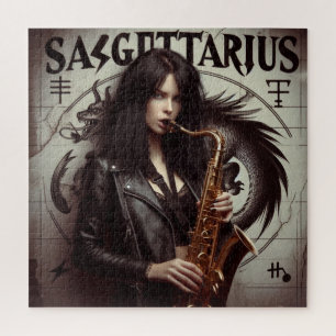 Sagittarius Zodiac Musician Saxophone  Jigsaw Puzzle