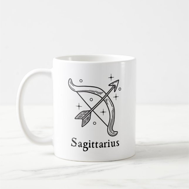 Sagittarius Zodiac Sign Astrological Coffee Mug (Left)