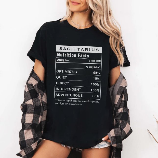 Sagittarius Zodiac Sign Astrology Nutrition Facts T-Shirt (Sagittarius Zodiac Sign Astrology Nutrition Facts T-Shirt
)