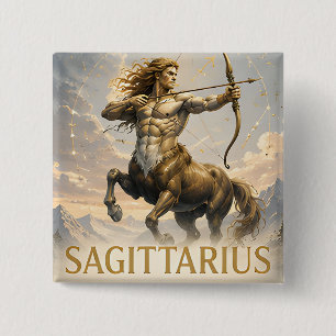 Sagittarius Zodiac Sign Birthday Astrology Gift 15 Cm Square Badge