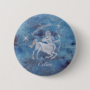 Sagittarius Zodiac Sign Button
