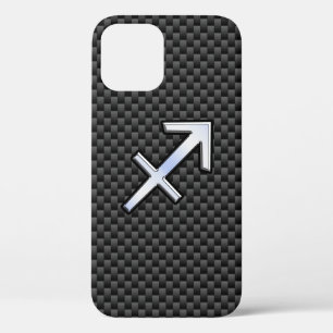 Sagittarius Zodiac Sign Carbon Fibre Style iPhone 12 Case