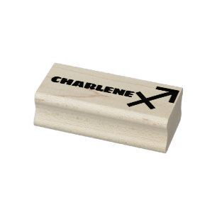 Sagittarius Zodiac Sign Cool Personalised Name Rubber Stamp