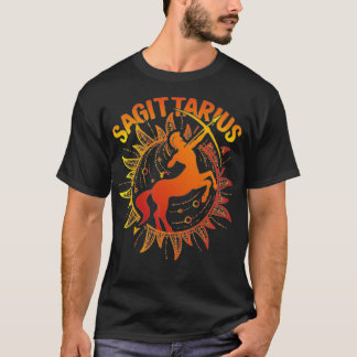 Sagittarius Zodiac Sign Design T-Shirt