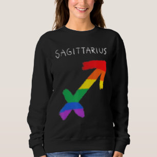 Sagittarius Zodiac Sign Gay Lesbian Lgbt Pride Rai Sweatshirt