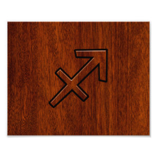 Sagittarius Zodiac Sign in Mahogany Style