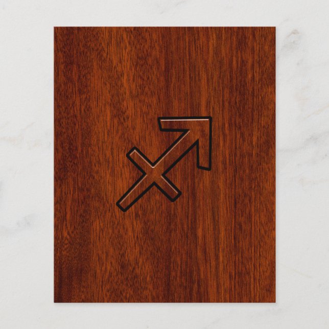 Sagittarius Zodiac Sign in Mahogany Style Flyer (Front)
