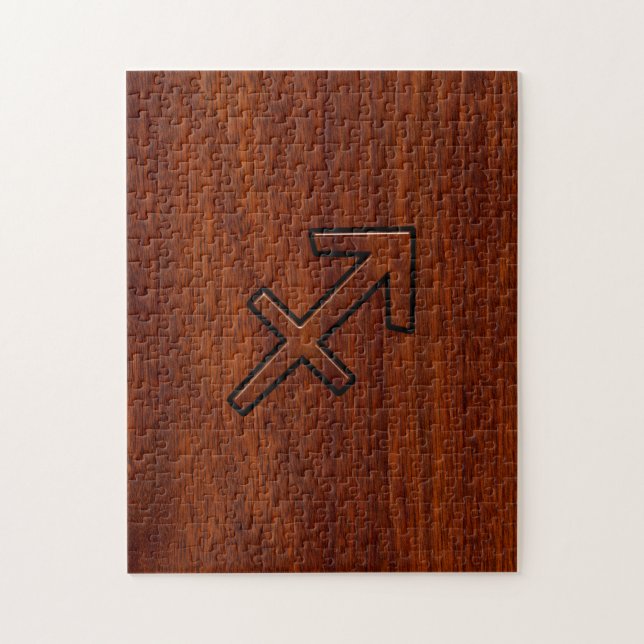 Sagittarius Zodiac Sign in Mahogany Style Jigsaw Puzzle (Vertical)