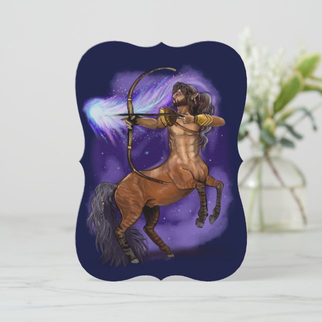 Sagittarius Zodiac Sign Invitation (Standing Front)