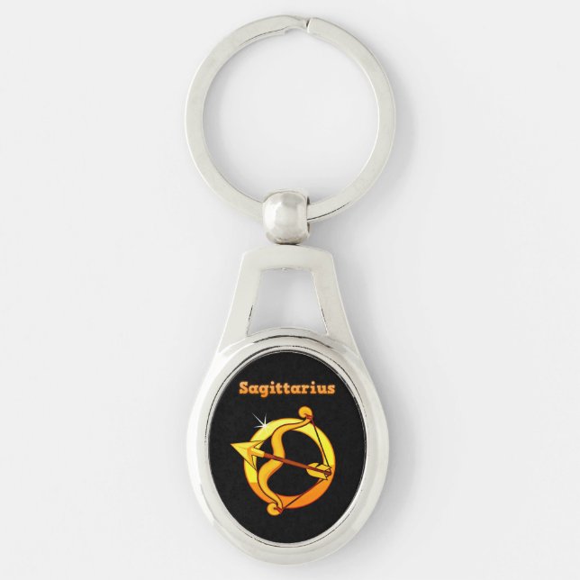 Sagittarius zodiac sign key ring (Front)