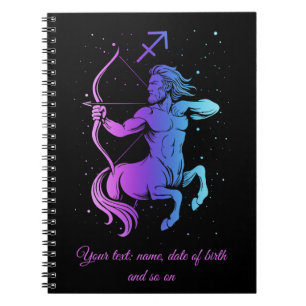 Sagittarius zodiac sign notebook