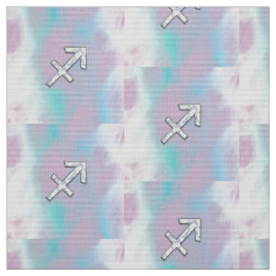 Sagittarius Zodiac Sign on Mother of Pearl Decor Fabric