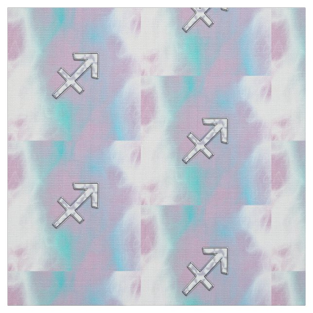 Sagittarius Zodiac Sign on Mother of Pearl Decor Fabric (Swatch)