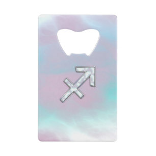 Sagittarius Zodiac Sign on Mother of Pearl Style