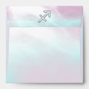 Sagittarius Zodiac Sign on Mother of Pearl Style Envelopes