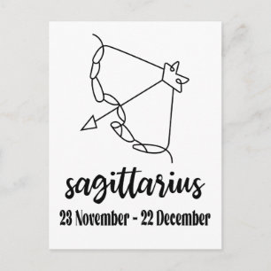 Sagittarius, Zodiac Sign Postcard