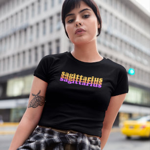 Sagittarius Zodiac Sign   Purple Power Colour T-Shirt