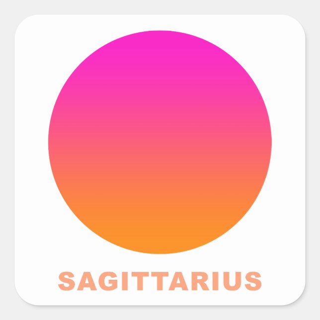 Sagittarius Zodiac Sign Square Sticker (Front)