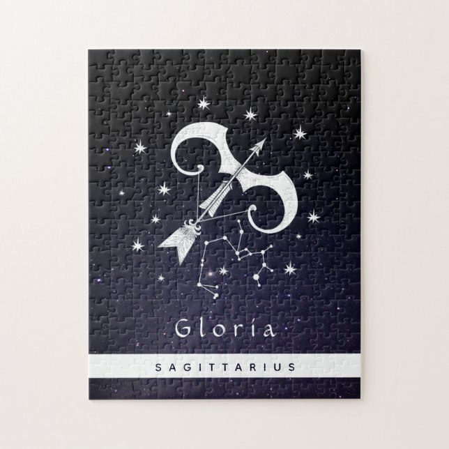 Sagittarius Zodiac Sign Star Horoscope Symbol Name Jigsaw Puzzle (Vertical)