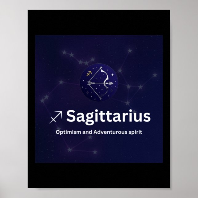 Sagittarius Zodiac Sign Sticker  (Front)