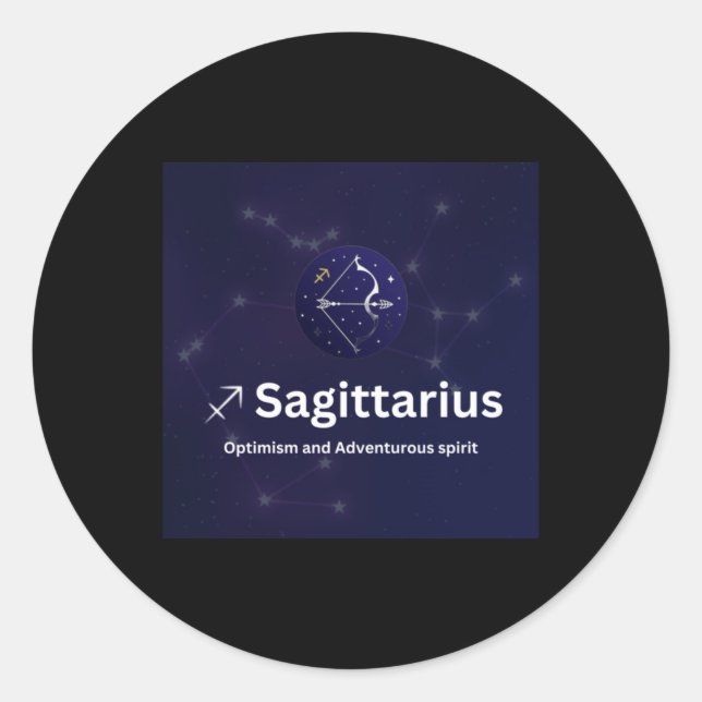 Sagittarius Zodiac Sign Sticker  (Front)