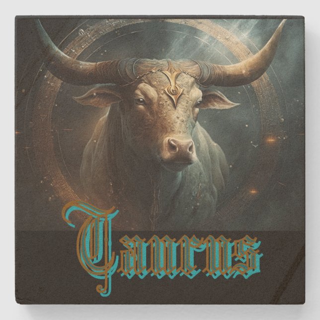 Sagittarius Zodiac Sign Stone Coaster (Front)