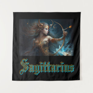 Sagittarius Zodiac Sign Tapestry