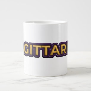 Sagittarius Zodiac Sign Text Design Large Coffee Mug