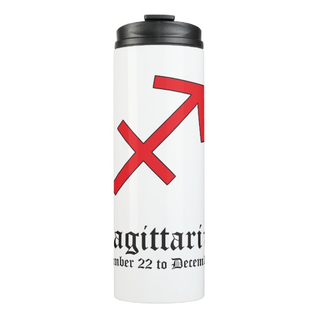 Sagittarius zodiac sign thermal tumbler (Front)