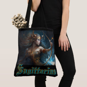 Sagittarius Zodiac Sign Tote Bag