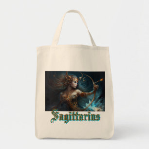 Sagittarius Zodiac Sign Tote Bag